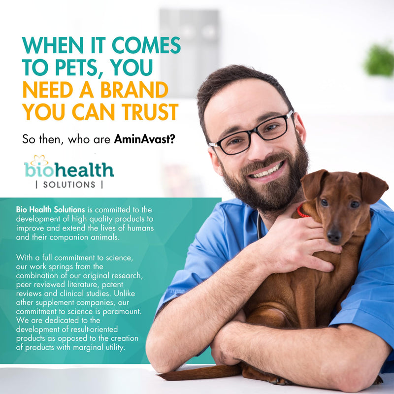 AminAvast Small Dogs & Cat Kidney Support - Promotes Healthy Kidney Support in Cats & Small Dogs - 300mg (60 Chews) 300mg (60 Chews)