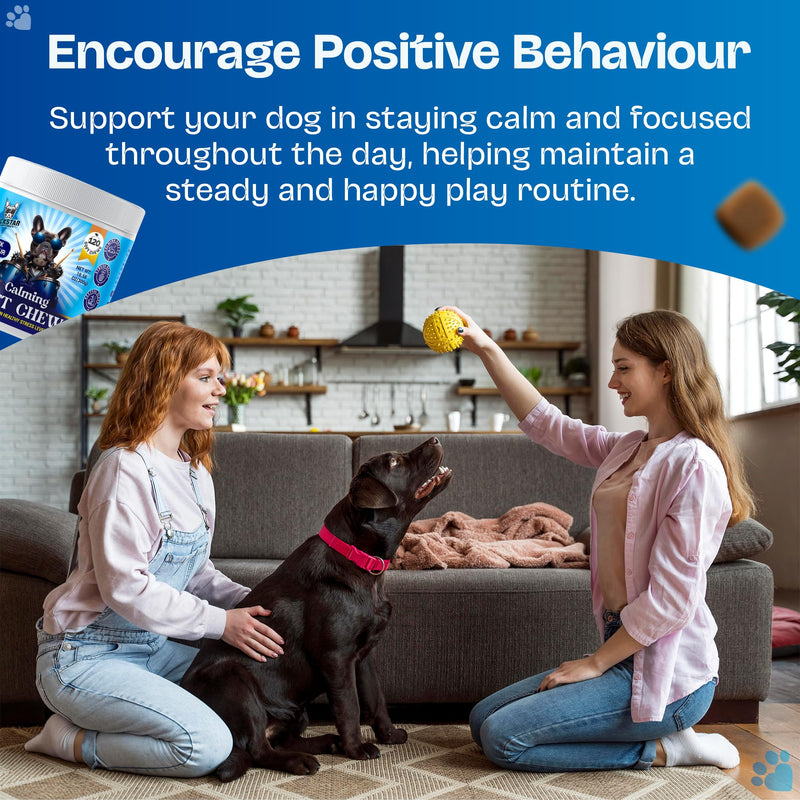 Calming Soft Chews for Dogs | Duck Flavour | Stress & Anxiety Relief, Promotes Relaxation, Barking Relief & Restful Sleep-Perfect for Small, Medium & Large Dogs.