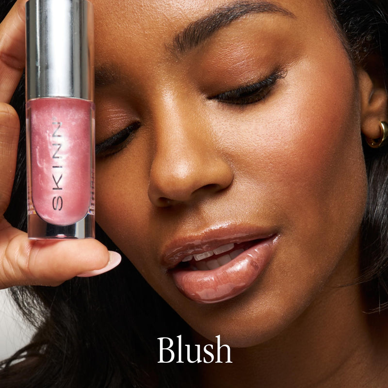 SKINN Luminous Lip Oil Bundle - (2 Pack, Golden & Blush) | Vitamin C & Manuka Honey - Smooth Lines & Soothe Dry Lips for Improved Elasticity - Lip Gloss with Skincare Benefits Blush and Golden