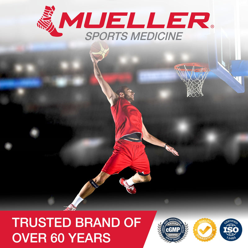 MUELLER Sports Medicine Jumper's Knee Single Strap for Men and Women, Knee Compression and Pain Relief Support, Ideal for Osgood-Schlatter's, Patellar Tendinitis, One Size Gold One Size (Pack of 1) - BeesActive Australia