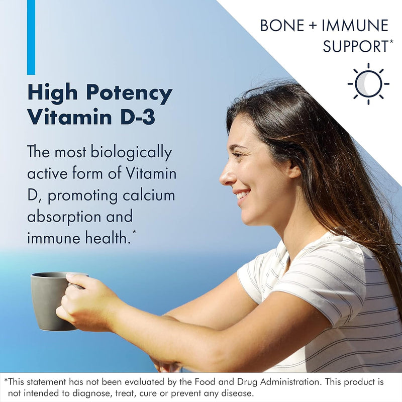 Metabolic Maintenance Vitamin D3 5000 IU, 90 Capsules | Delivers 125 mcg Vitamin D3 for Bone Strength, Immune Balance and Mood Wellness, Bioavailable Formula 90 Count (Pack of 1)