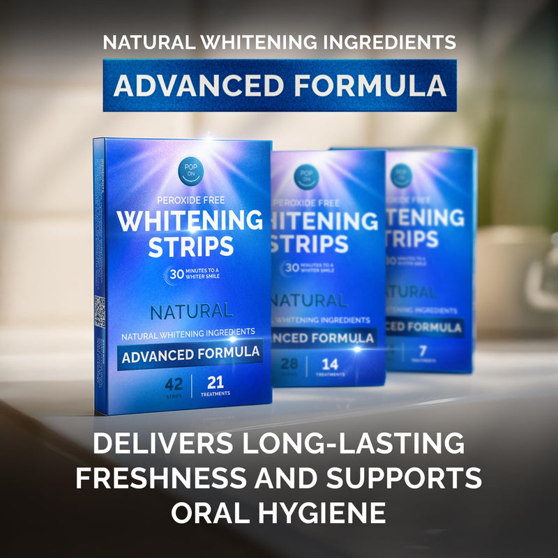 Whitening Strips for Sensitive Teeth ‚Äì Enamel Safe, Peroxide-Free Coconut Teeth Whitening Strips with Natural Enzymes ‚Äì Gentle White Stips for Sensitive Gums (14 Count, Mint) - BeesActive Australia