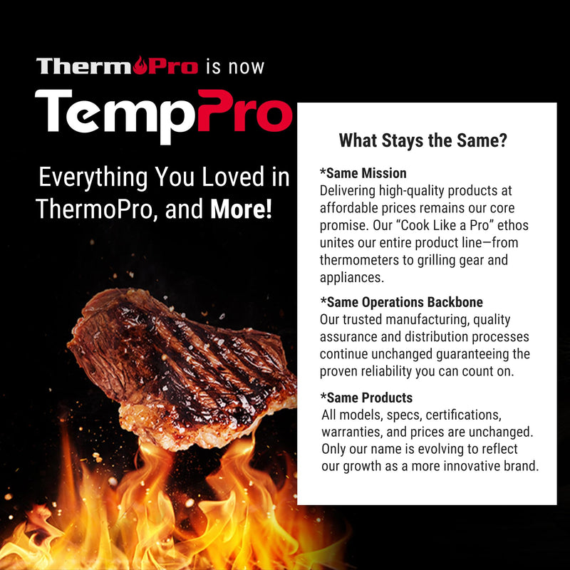 TempPro TP420 2-in-1 Instant Read Thermometer for Cooking, Infrared Thermometer with Meat Probe, Non-Contact Laser Meat Thermometer for Griddle Grill Pizza Oven HVAC Pool (Previously ThermoPro) IR Thermometer with Meat Probe