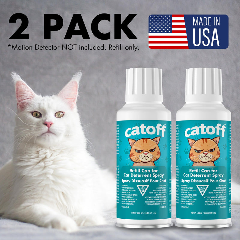 Pack of 2 Refill Compatible with SSSCAT Indoor Cat Deterrent Spray System, Made in USA, 3.89 oz / 115 ml 2 Pack - BeesActive Australia
