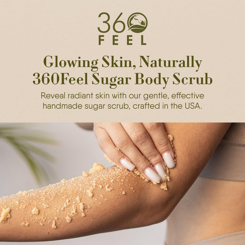 360Feel Sugar Body Scrub Hydrangea Rose Great for Acne Scars Stretch Marks and Foot Scrub It Great Gifts For Women - 8 Fl Oz - BeesActive Australia