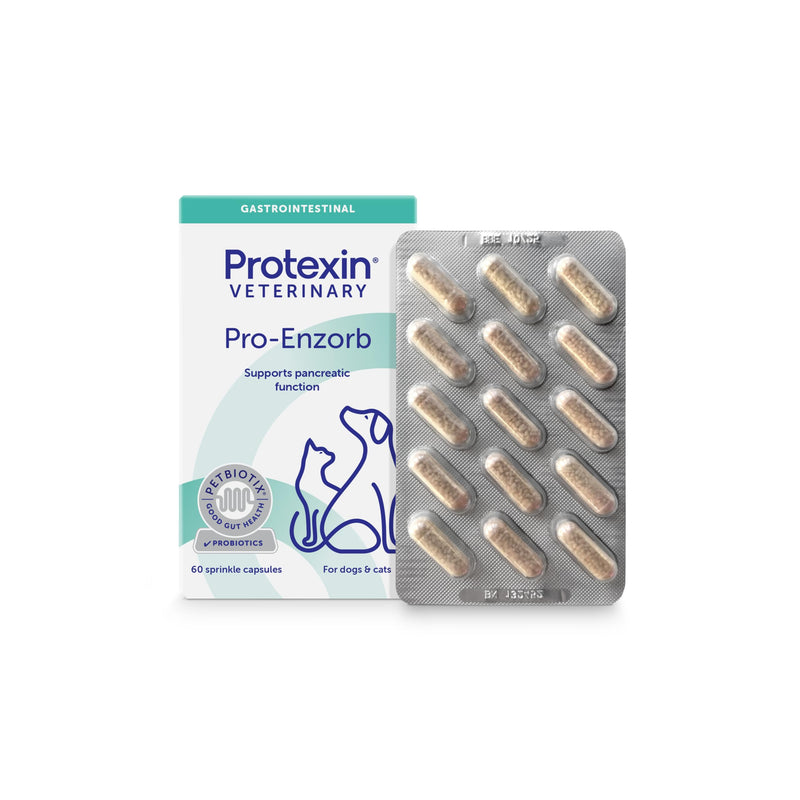 Pro-Enzorb for Dogs & Cats – Probiotic Sprinkle Capsules with Digestive Enzymes & Vitamin B12 – Supports Pancreatic & Digestive Function – 60 Capsules