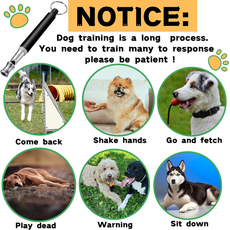 Dog Whistle to Stop Barking,2pack Adjustable Pitch Ultrasonic Silent Dog Whistles, Dog Training Tools,Stop Neighbors Dog from Barking,Pet Recall, Stop Dog Attack,with Black Lanyard - BeesActive Australia