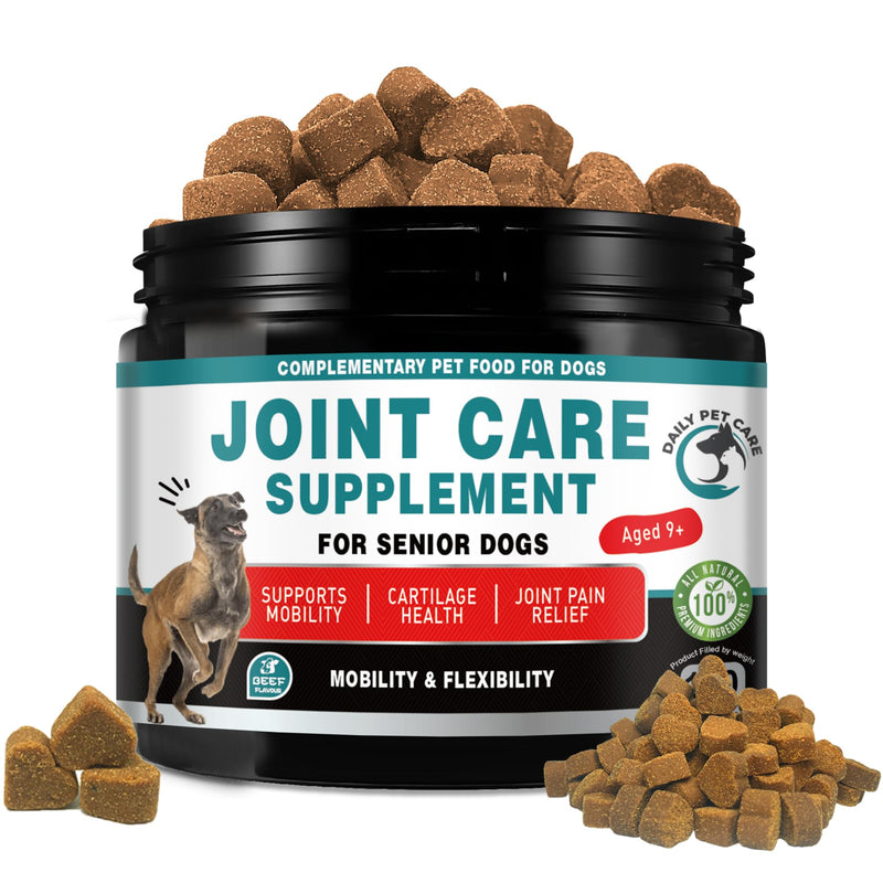 Joint Supplment for Dogs | Dog Joint Supplements for senior dogs to Reduce Stiffness, Improve Mobility with Hemp Seed Oil, Turmeric, Glucosamine, Chondroitin, Green Lipped Mussel For Dogs Beef