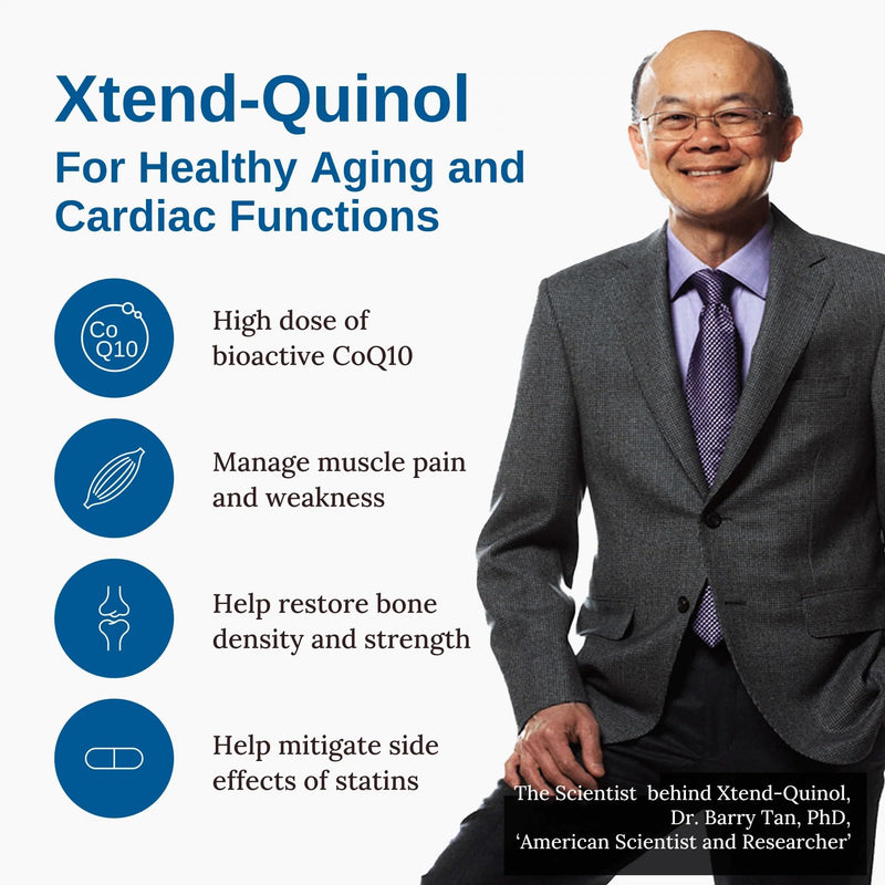 Xtendlife Xtend‑Quinol Ubiquinol CoQ10 Supplement, 60 Day Supply | High Potency Daily Support for Heart Health & Cellular Energy – with Geranylgeraniol (GG) for CoQ10 Production Xtend-Quinol (CoQ10) - 1 Pack