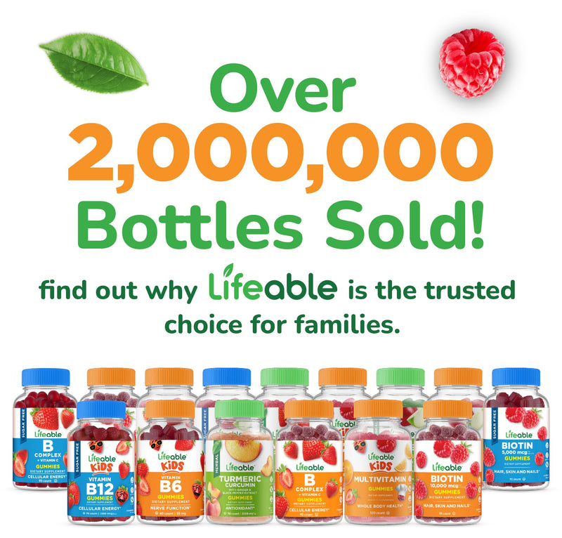 Lifeable Sugar Free Vitamin D 5000 IU - Great Tasting Natural Flavor Gummy Supplement - Gluten Free Vegetarian GMO-Free Chewable - for Immune Support and Bone Health - for Adults - 90 Gummies 90 Count (Pack of 1)