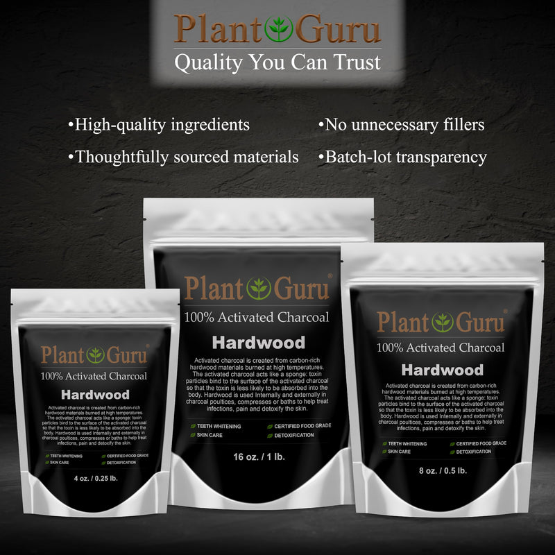 Activated Charcoal Powder Bulk - 1 lb. Jar - Hardwood - Food Grade Kosher Non-GMO - Teeth Whitening, Facial Mask and Soap Making. Promotes Natural Detoxification and Helps Digestion