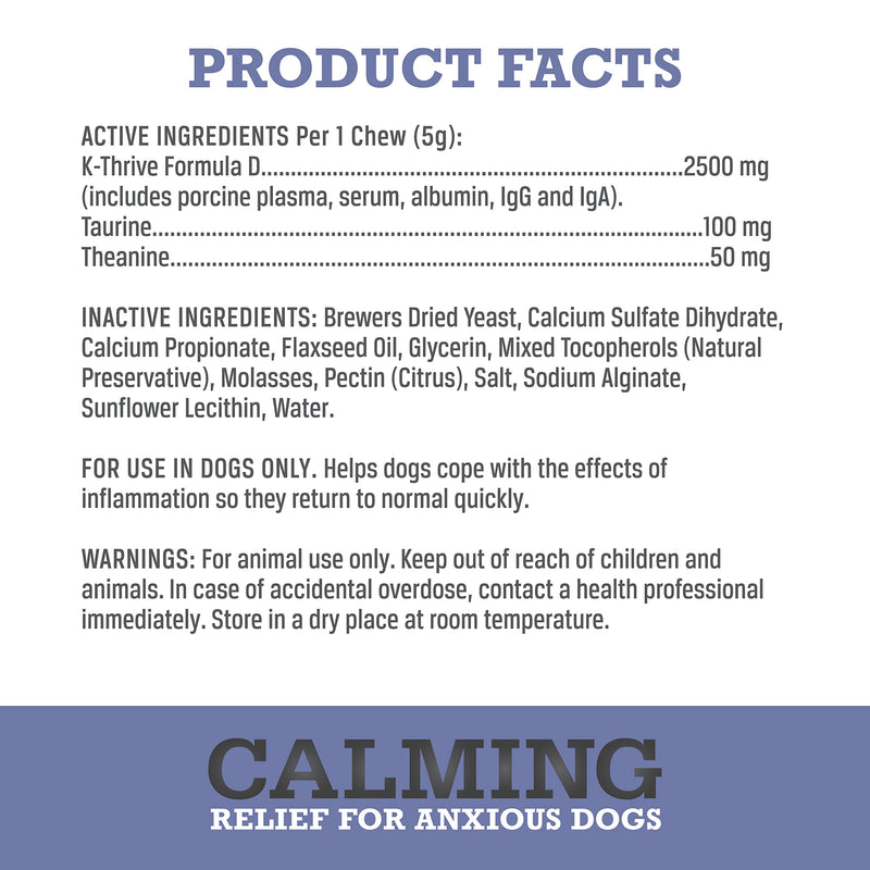 WINPRO Calming Chews for Dogs – Plasma-Powered for Dog Anxiety & Stress Relief– Fast-Acting Dog Calming Chews - Natural Ingredients, Grain-Free - Suitable for All Breeds & Sizes –60 Count Made in USA - PawsPlanet Australia