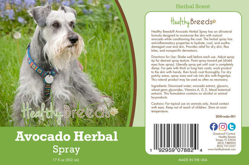 Healthy Breeds Miniature Schnauzer Avocado Herbal Spray 17 oz