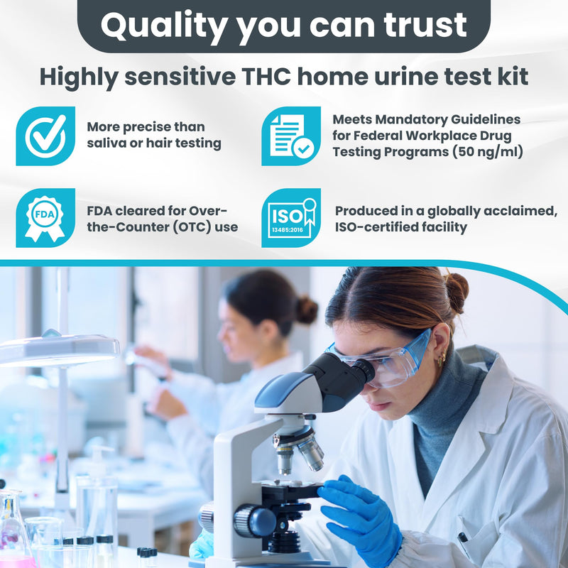 15-Pack Exploro Highly Sensitive at Home THC Drug Test Kit,THC Tests for Home 50 ng/ml + 10-Pack Nicotine Testing Kit at Home, cotinine Urine Test, Nicotine, nicotene Test & Vape Test for 200 ng/ml