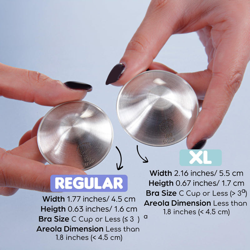 The Original Silver Nursing Cups, Nipple Shields for Nursing Newborn, Nipple Protector for Breastfeeding, Nipple Covers Breastfeeding, No Need Nipple Cream, Newborn Essentials Must Haves (Regular) REGULAR - BeesActive Australia