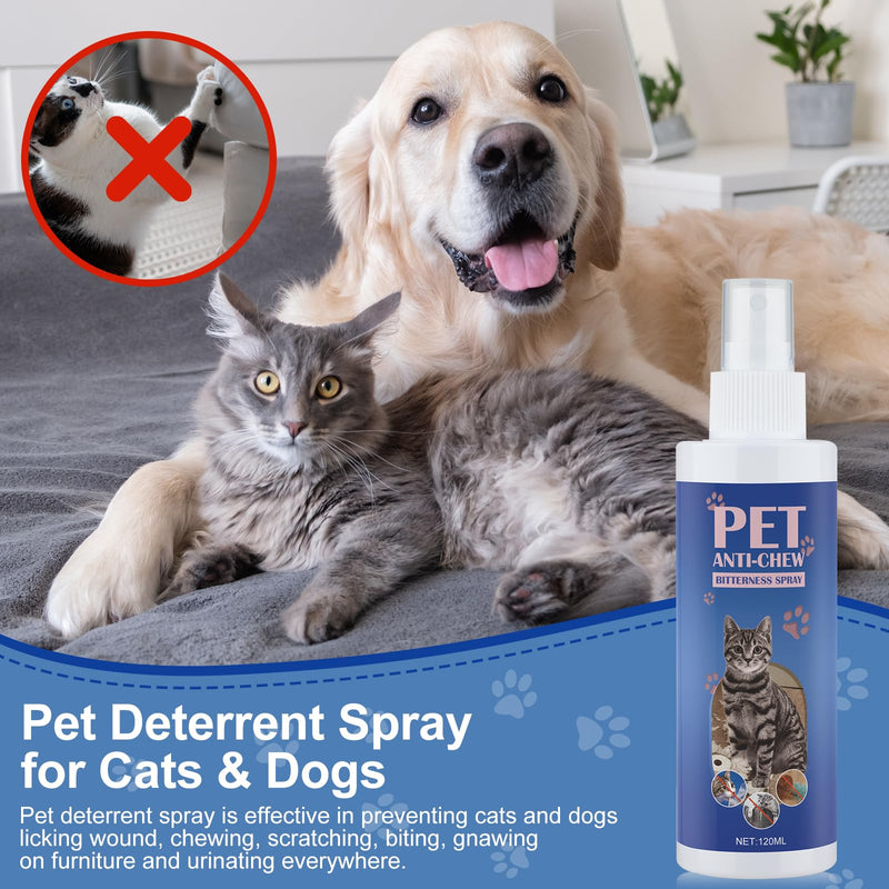 Cat Deterrent Spray. Cat Repellent Indoor for Cat and Kitten. Effective Cat Repellent Spray Training Aid for Furniture, Curtain, Sofa, Floor, Plant and More. Safe for Indoor & Outdoor Use. 120ML blue - BeesActive Australia