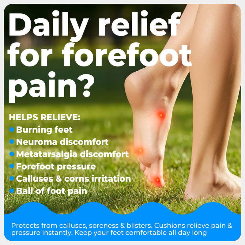 4 Original Metatarsal Pads for Women & Men – Ball of Foot Cushions for Pain & Pressure Relief – Soft Gel Inserts for Metatarsalgia, Morton’s Neuroma & Callus Support (4 Sleeves / 2 Pairs) Black Medium