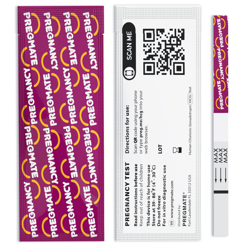Pregmate 50 Pregnancy Test Strips (50 Count) 50 Count (Pack of 1) - BeesActive Australia