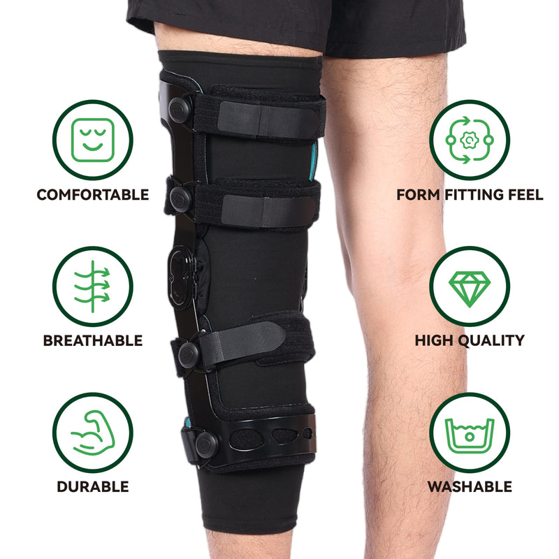 Orthomen 2 Pcs Knee Brace Undersleeve for Knee Support, Circulation Improvement & Pain Relief Knee Brace, Comfortable Knee Sleeve to Protects Skin from Abrasions and Irritations, Breathable Leg Sleeves for Men & Women (L) 2 Pack Large - BeesActive Australia