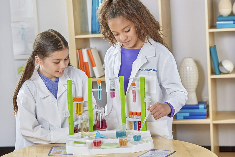 Thames & Kosmos Ooze Labs Chemistry Station Science Experiment Kit, 20 Non-Hazardous Experiments Including Safe Slime, Chromatography, Acids, Bases & More, Multi-Color - BeesActive Australia