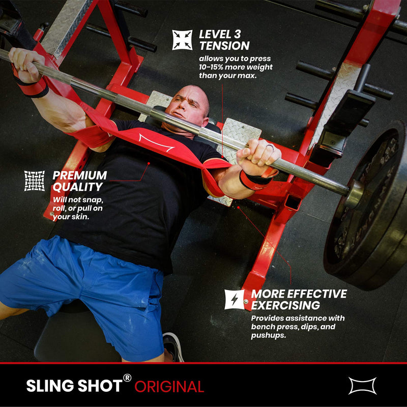 Sling Shot Mark Bell Original Exercise Resistance Band for Men and Women (Level 3) X-Large Red - BeesActive Australia