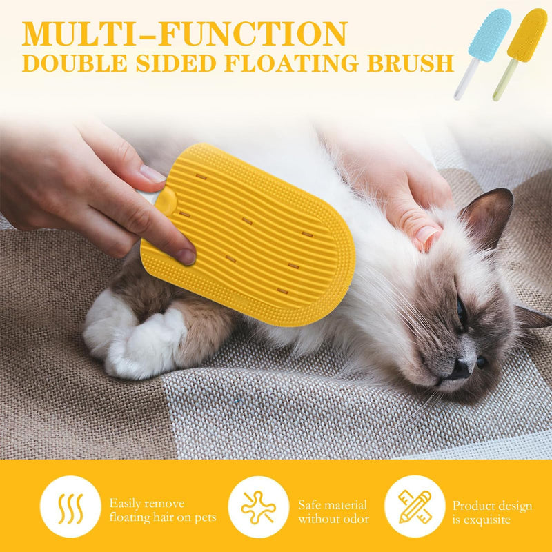 Cat Tongue Comb, Cat Tongue Brush, Cat Brushes For Indoor Cats, Cat Grooming Brush, Silicone Cat Brush Easily Removes Fur Reducing Hairballs（2pc And Spray Bottle） - BeesActive Australia