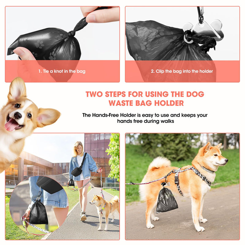 Dog Treat Pouch & Dog Walking Bag,Removable Treat Pouches for Pet Training,Stylish Dog Walking Fanny Pack with Used Waste Bag Holder,Black Black - BeesActive Australia