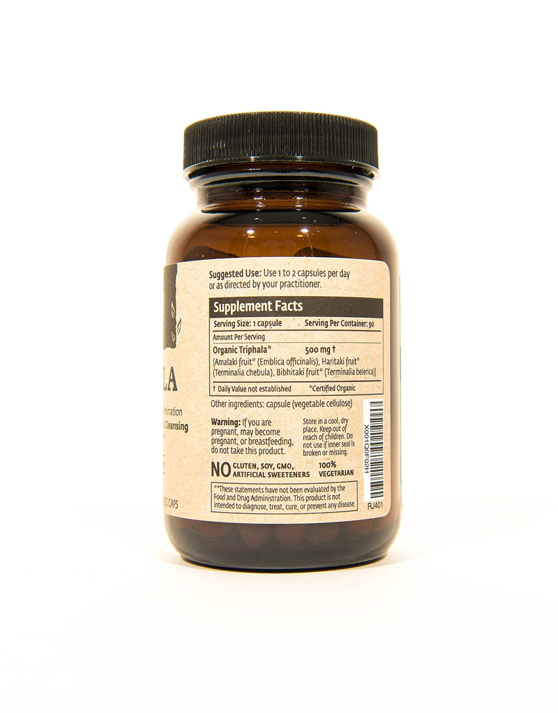 ISHA Organic Triphala Capsules - Natural Supplement, 500 mg ea (90 Veg caps) - BeesActive Australia