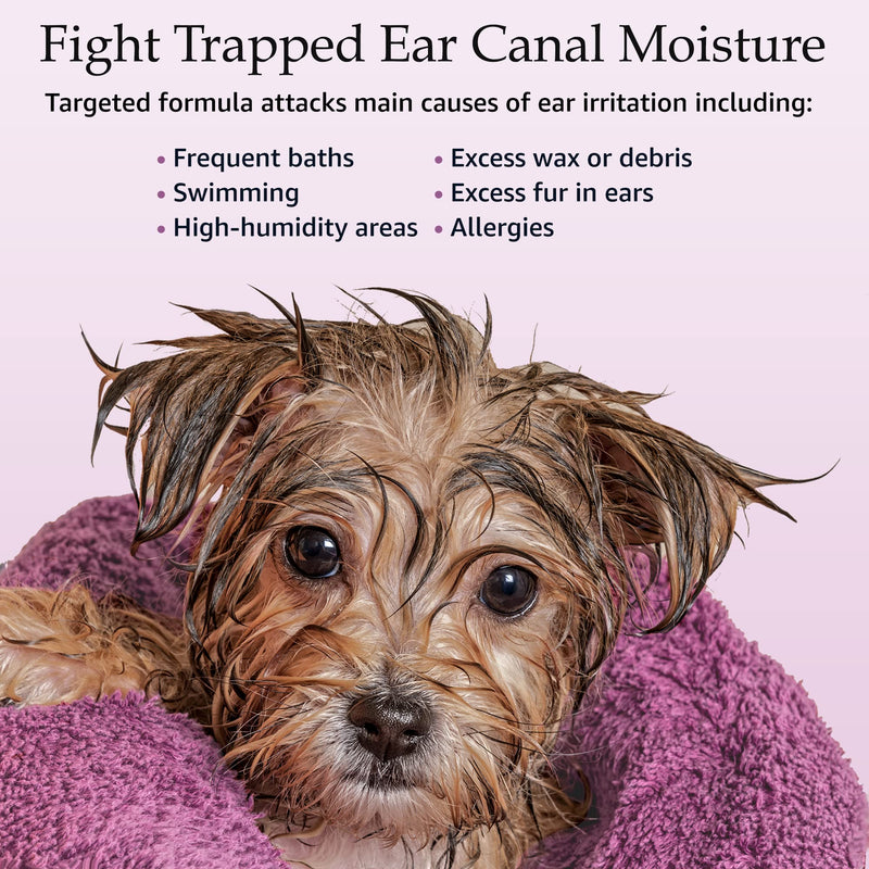 Ear Cleansing Solution for Dogs and Cats - Pet Ear Cleaner Removes Odor & Wax - Deodorizing Dog Ear Cleaner Solution with Aloe & Vitamins - Sweet Pea & Vanilla Scent - 8 oz - BeesActive Australia