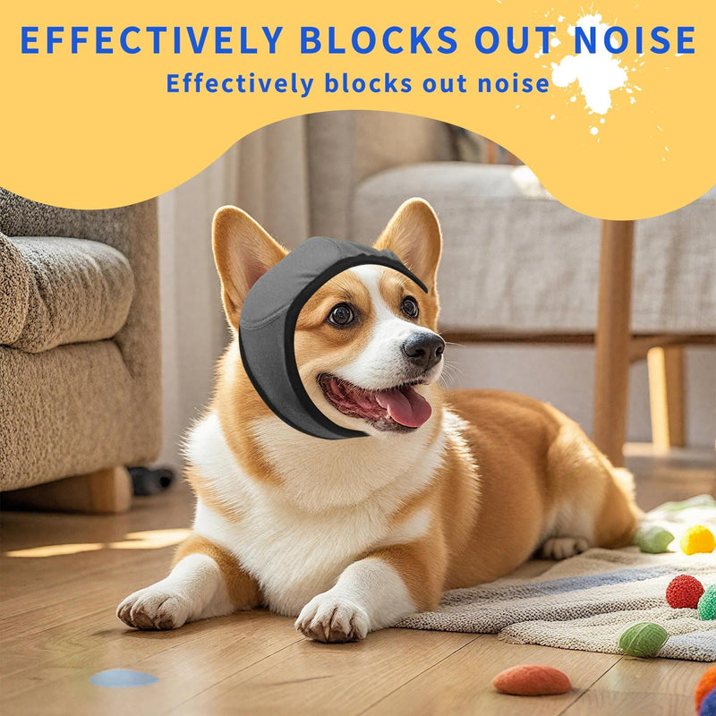 2 Pack Dog Ear Covers for Bathing, Grooming & Swimming, XL Size Waterproof No Shake Ear Wraps for Dogs, Calming Hoodie Ear Muffs for Noise & Anxiety Relief, Blow Drying & Hematoma Protection