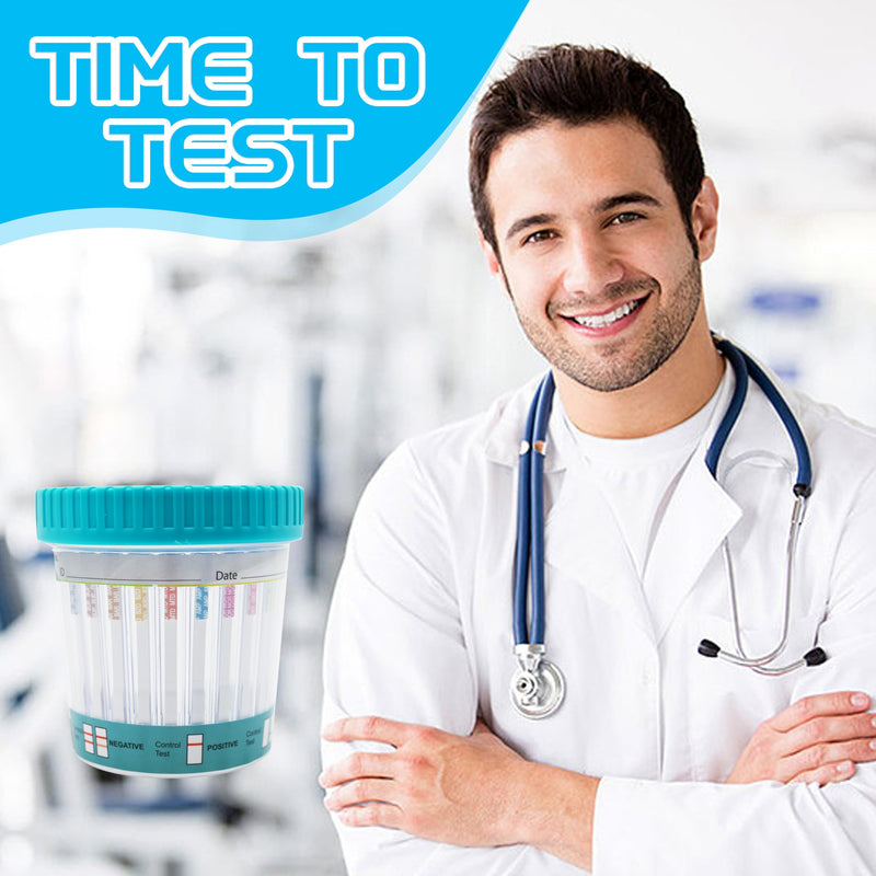 12 Panel Multi-Drug Urine Test Kit, Compact Cup for Home Rapid Test (MTD, MDMA, THC, BUP, BAR, BZO, MTD, AMP, MOR, OXY, COC, MET), 99% Accurate Results in 5 Minutes, 6PACK