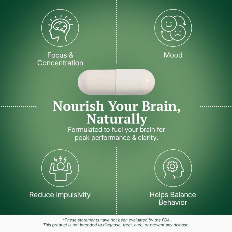 AddiVance – Focus, Concentration and Memory Support (120 Caps) | Magnesium Citrate, Vitamin C & Fish Oil Powder – Non-Habit Forming Mental Supplement – Formulated by Medical Professionals