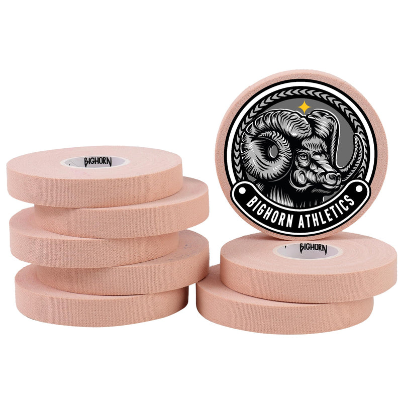 Bighorn Athletics Jiu Jitsu Finger Tape, Rock Climbing Tape | Multipurpose for Sports & Injuries: MMA, Volleyball, Football, Basketball, Tennis, Golf, Hands & Toes, 0.5-Inch x 45-feet, 8-Rolls, Nude - BeesActive Australia