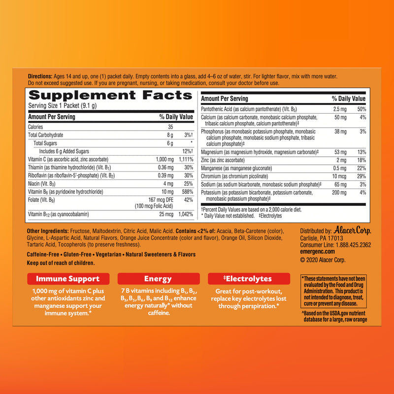 Emergen-C 1000mg Vitamin C Powder, with Antioxidants, B Vitamins and Electrolytes, Vitamin C Supplements for Immune Support, Caffeine Free Drink Mix, Raspberry Flavor - 30 Count(Pack of 2) 1 Count (Pack of 60) - BeesActive Australia