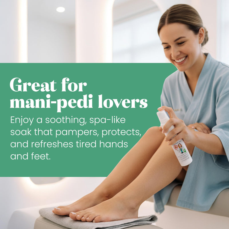 Dr. Antifungus - Mani-Pedi Nail Care Set - Includes Nail Defense Soak & Spray with 1% Tolnaftate - Protect, Cleanse, Dry Skin & Callus Remover - Nail & Cuticle Treatment for Kids and Adults - BeesActive Australia