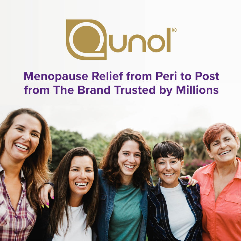 Qunol Menopause Relief +B6 Capsules, Peri to Post, Results in 4 Weeks, 60ct | Hormone Free Support for Fatigue, Brain Fog, Hot Flashes, Night Sweats, Mood Swings, Sleep Disturbances & Joint Discomfort