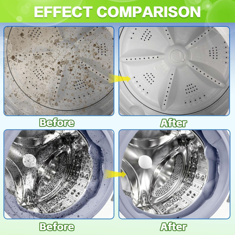 Washing Machine Cleaner Tablets, Deep Clean Front Loader & Top Load Washer, Including HE, 24 Pcs Professional Grade Washer Machine Cleaner Deodorizer for Removing Build-up, 12 Month Supply - BeesActive Australia