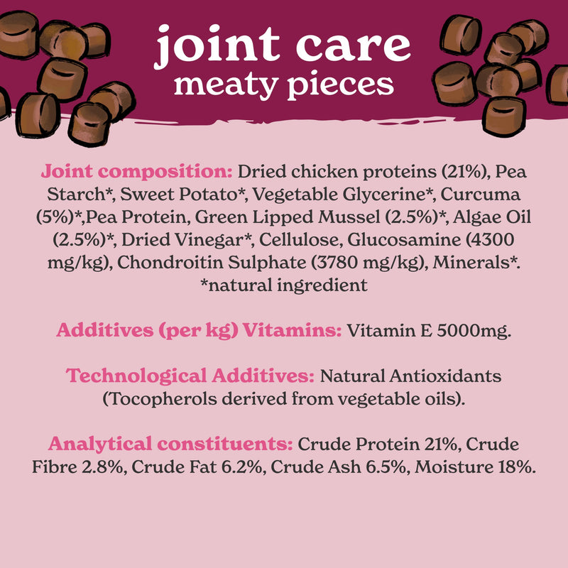 Forthglade Dog Treats, Joint Supplements for Dogs, 300g, Supports Everyday Mobility, Glucosamine & Chondroitin with Green Lipped Mussel, Algae Oil & Turmeric, Natural & Grain Free