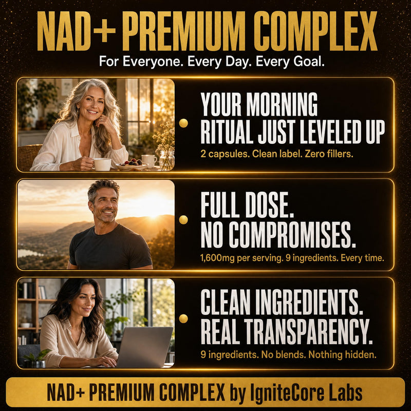 NAD+ Premium Complex 1600mg | Niacinamide Fisetin Quercetin Trans-Resveratrol CoQ10 Spermidine | Longevity Supplement Cellular Energy Healthy Aging Support | Vegan Non-GMO Gluten Free | 90 Capsules