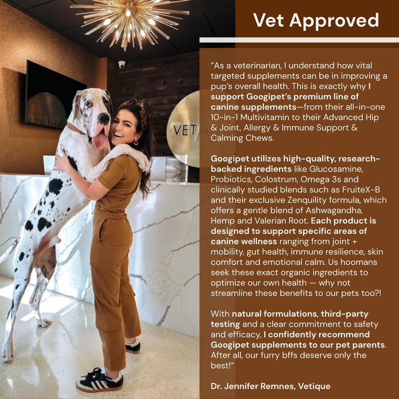 Googipet Daily Hemp Calming Chews for Dogs - Separation Anxiety Relief for Dogs, Non-Drowsy Dog Calming Chews Dog Anxiety Relief Treats with Valerian Root, & Hemp