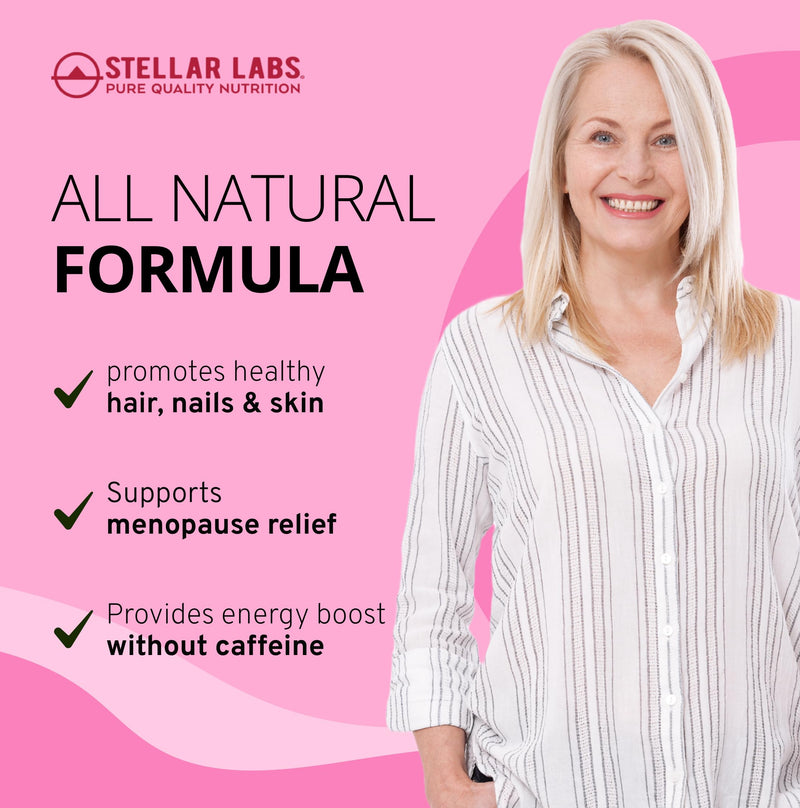 Stellar Labs Low FODMAP Vegan Women's Ultra Multi-Vitamin | Easy to Digest Daily Multivitamin Without Iron | Low Energy Supplement, Female Support | Easy to Swallow Veggie Capsules | 60 Count