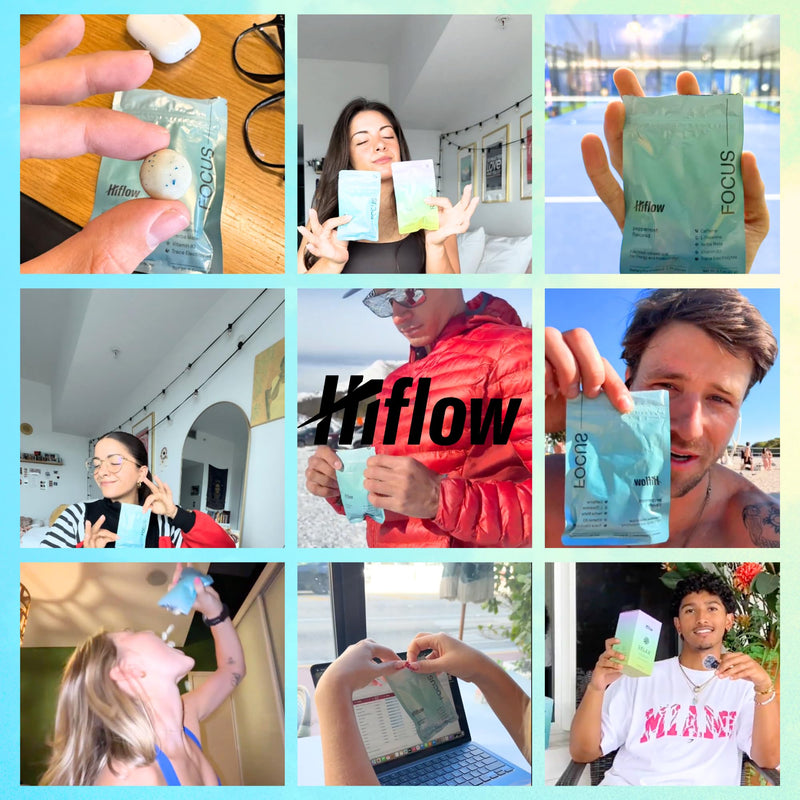 HIFLOW Calming Electrolyte Magnesium Gum | Stress Relief & Relaxing with L-Theanine | Sugar Free Stress Relief, Vitamin B12, Glycine, Electrolytes, Calcium (20pieces) 2 Pack