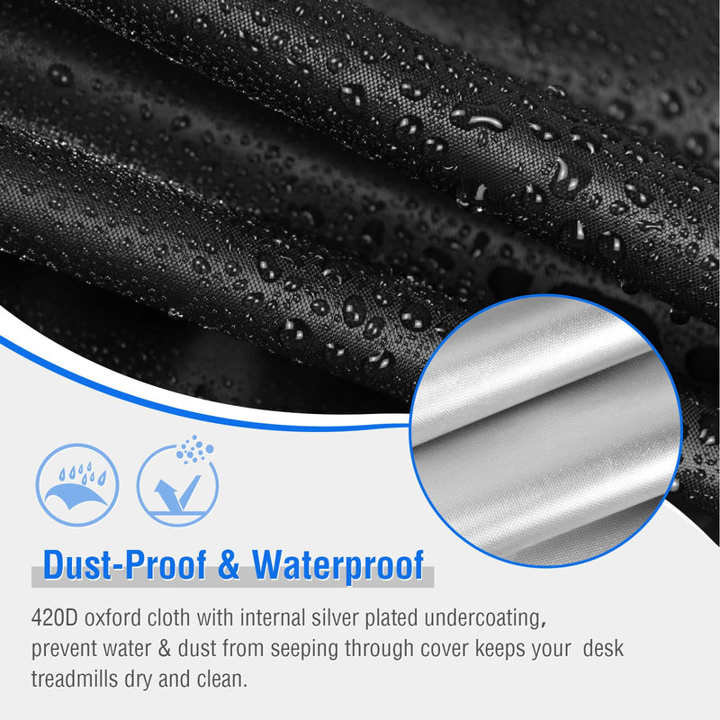 Under Desk Treadmill Cover, Dust-Proof Walking Pad Cover, Waterproof Protective Cover for Walking Treadmill Office Under Desk(Cover Only) 55L x 27W x6H Inch