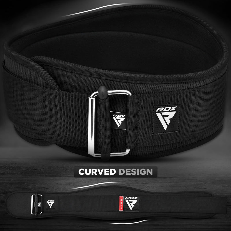 RDX Weight Lifting Belt AUTO LOCK, 6.5” Padded Back Support, Men Women Gym Fitness Strength Training, Bodybuilding Powerlifting Weightlifting Workout, Deadlift Squat, Pro Exercise Equipment Black L