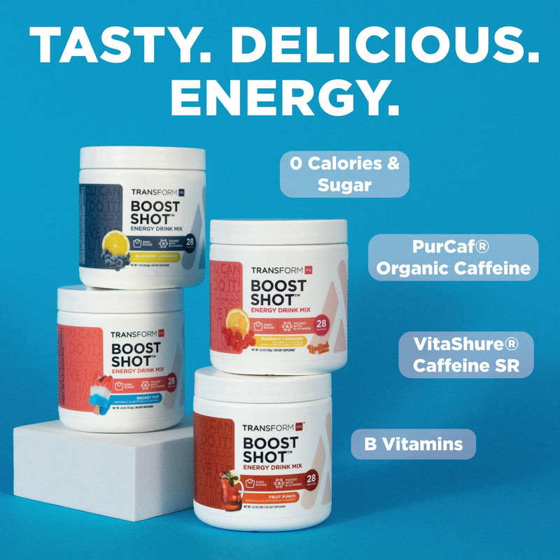 TransformHQ Everyday Boost Shot 28 Servings (Fruit Punch) - Non-GMO, Gluten-Free Fruit Punch 4.2 Ounce (Pack of 1)