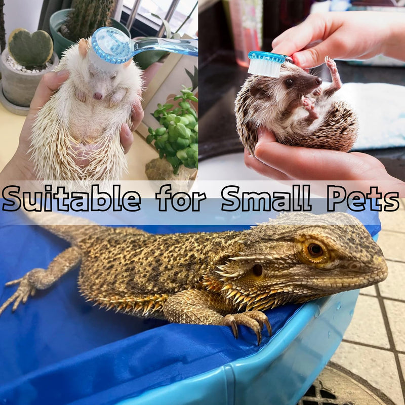 Bearded Dragons Foldable Bathtub with Soft Brush and Towel Set Reptile Accessories Swimming Pool Relax Cleaning Set for Small Pets Guniea Pig Turtle Hedgehog (11.8x3.93In) 11.8x3.93in - BeesActive Australia