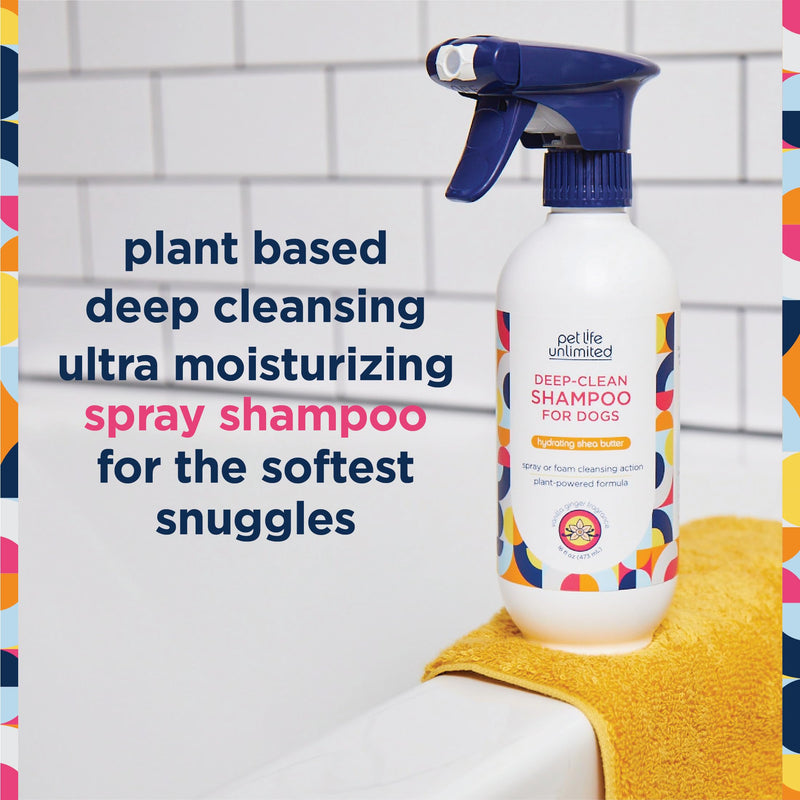 Dog Shampoo and Conditioner Foaming 2-in-1 Spray - Plant-Based Vanilla Ginger Scented Pet Shampoo & Dog Conditioner Spray - Made in The USA - Two-Way Spray - 16 Ounce (Pack of 1) - BeesActive Australia