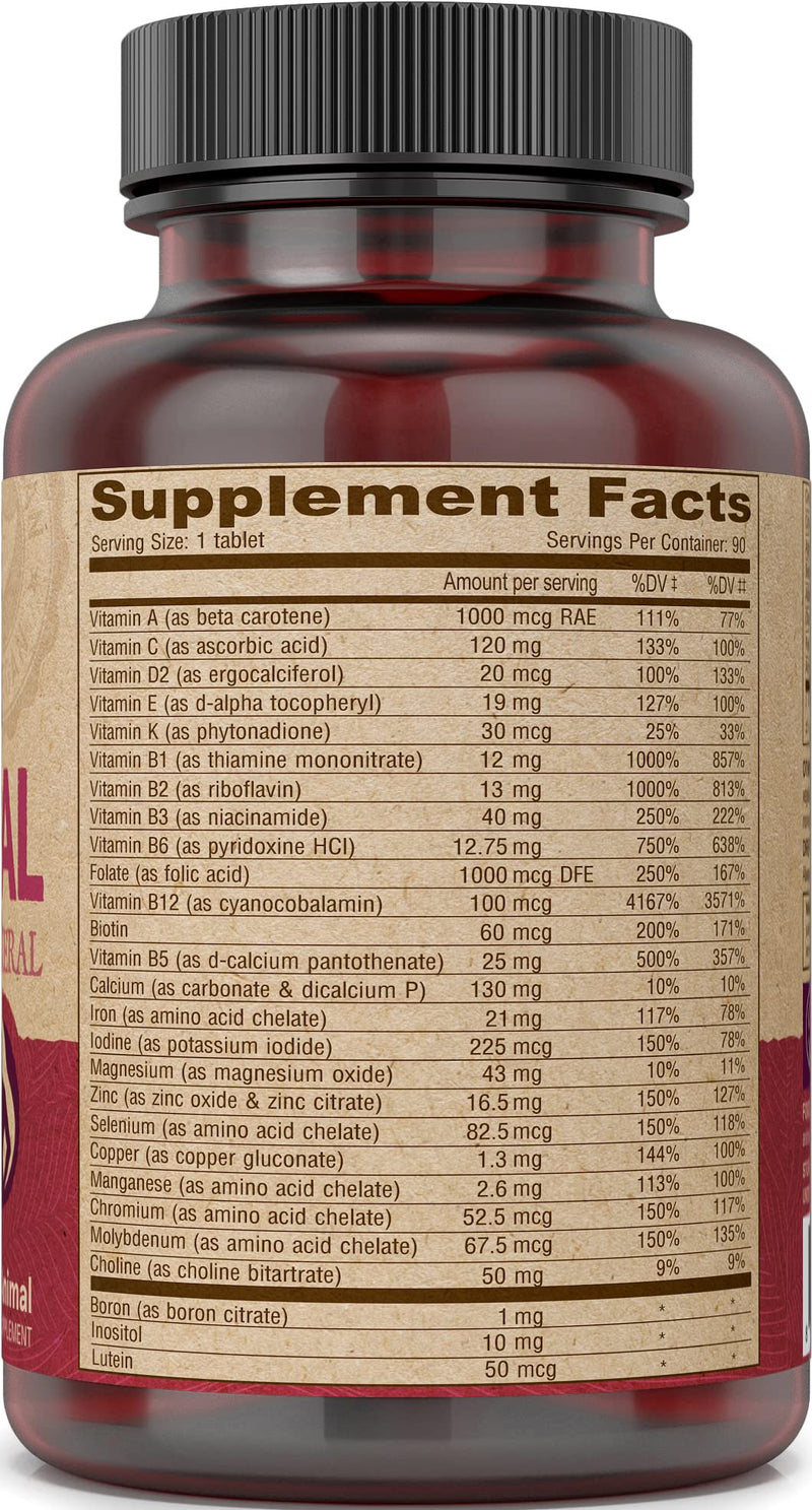 DEVA Vegan Prenatal Multivitamin and Mineral Supplement - Once-Per-Day Formula - Vitamins A, C, D, E, K, B Complex, with Folate & Chelated Iron - 90 Coated Tablets, 1-Pack 90 Count (Pack of 1)