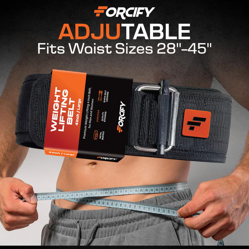 Belt Squat Weightlifting Belt – 59.8" x 4" Adjustable Nylon Gym Belt with Metal Buckle – Lifting Support for Men and Women