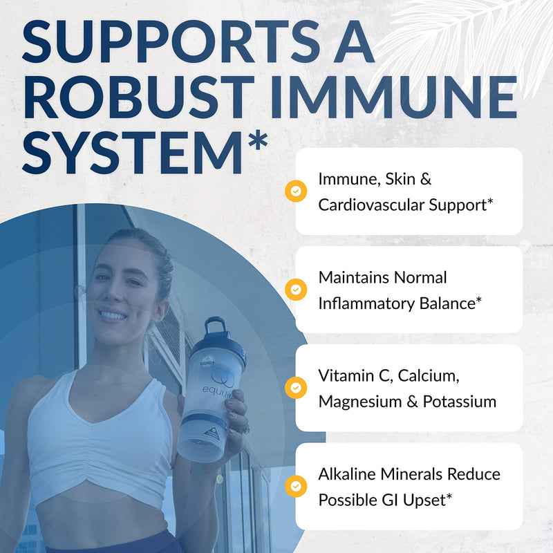 Equilife Alkalizing Vitamin C Supplement, Lemon Splash, 30 Servings | 2500 mg per Serving | Easy Absorption Powder | Immunity Support | With Magnesium, Calcium & Potassium | Gluten Free | Non-GMO